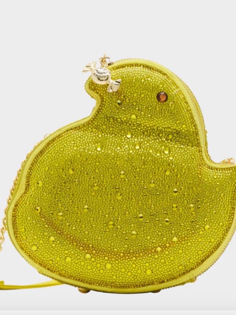 Betsey Johnson Peeps Yellow Chick Rhinestone Easter Crossbody Bag: NWT